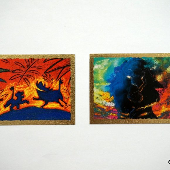 The Lion King S2 Disney Skybox Gold Foil Border Chase Card F1 & F2 NM/MT SSP - Picture 1 of 2